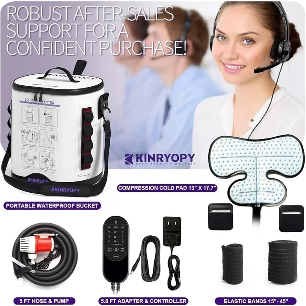Kinryopy Cold Therapy Machine for Shoulder Programmable Timer Portab Ice Machine